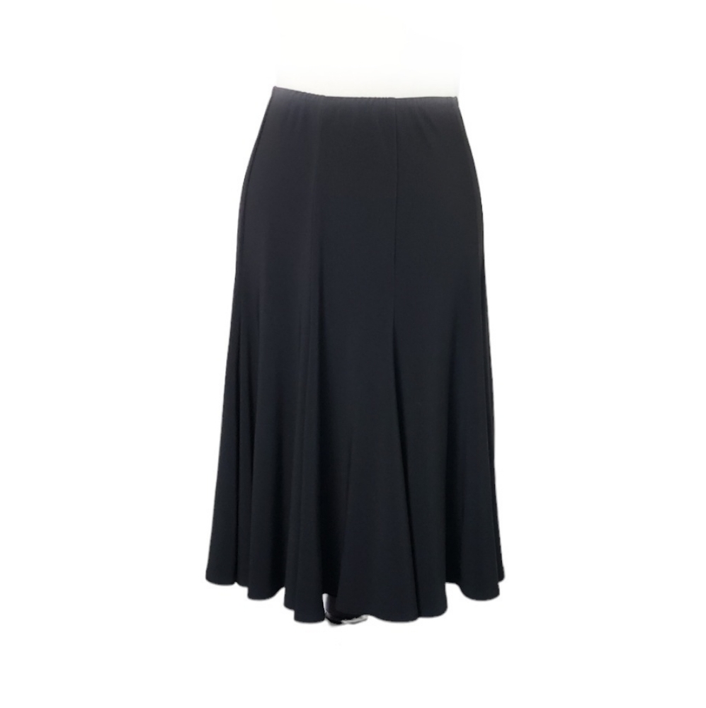 ⚪️2/$20 Joseph Ribkoff Black Pleated Flare Skirt Sz 6 Femine Romantic - Picture 2 of 8
